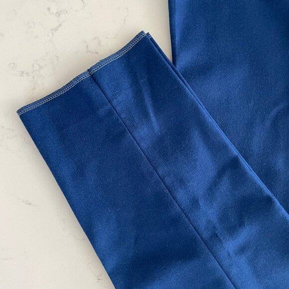 Boss Hugo Boss Tiluni1 Flat Ft Slim Strait Lg MRise Virg Wool Pants Blue 2 NWOT - Picture 3 of 15